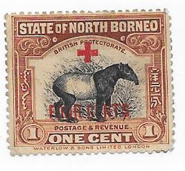 North Borneo #b31 RED CROSS OVERPRINT  (u) CV $5.00