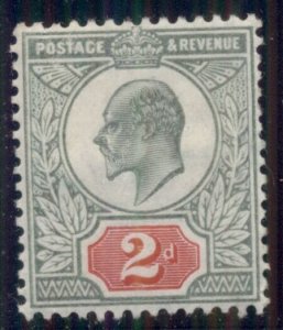 GREAT BRITAIN #130 2p yellow green & carmine hinged Scott $52.50