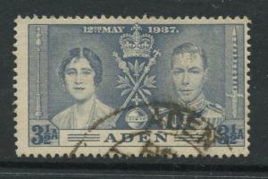 ADEN - Scott 15 - Coronation Issue - 1937- Used - Single 3.1/2a Stamp