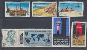 Egypt Sc C146/C156 MNH. 1972-73 Air Mails, 5 complete sets, fresh, bright, VF