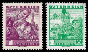 Austria 1934 Sc 370, 373 MH