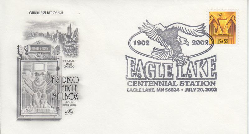 2002 Eagle Lake MN Centennial Pictorial Artcraft