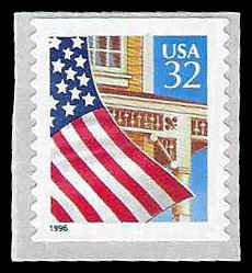 PCBstamps   US #2915B  32c Flag over Porch, coil, MNH, (7)