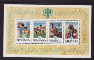 Ghana-Sc#713-Unused NH sheet-International Year of the Child-1980-