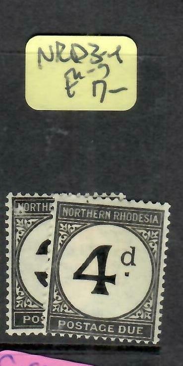 NORTHERN RHODESIA  (P01006B) POSTAGE DUE 3D-4D  SG D3-4   MOG