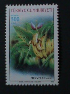 TURKEY-1993 SC# 2565 LOVELY FRUITS -BANANAS-  MNH VERY FINE LAST ONE