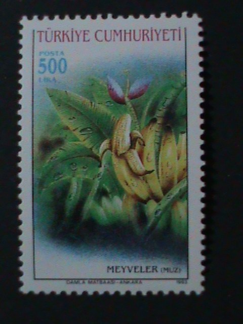 TURKEY-1993 SC# 2565 LOVELY FRUITS -BANANAS-  MNH VERY FINE LAST ONE