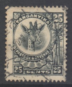 Tanganyika Scott 16 - SG78, 1922 Giraffe 25c used