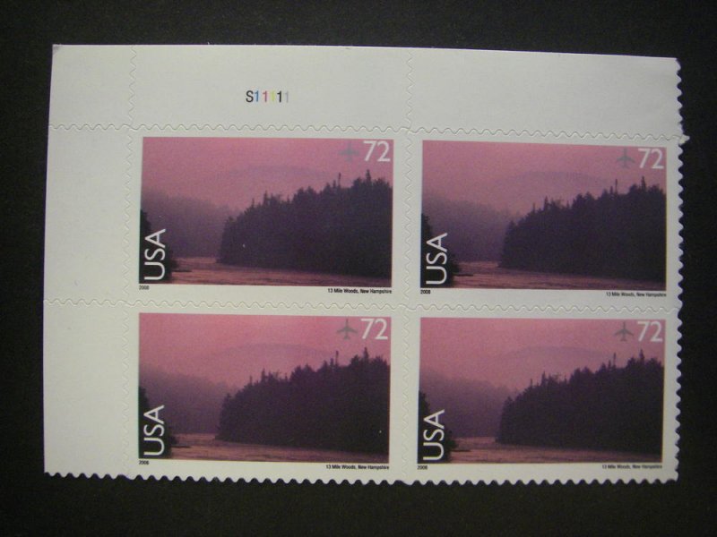 Scott C144, 72c 13-mile Woods, PB4 #S11111 UL, MNH Airmail, Scenic Landscapes