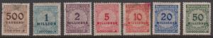 Germany Sc#280-289 MH/MNG Range Couple of Faults