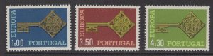 PORTUGAL SG1337/9 1968 EUROPA MNH