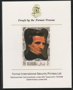 RAS AL KHAIMA 1969 PAINTINGS - BERLIOZ  imperf on FORMAT INT PROOF CARD