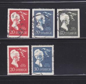 Sweden 532-536 Set U Selma Lagerlof, Writer