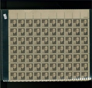 1940 United States Postage Stamp #893 Plate No. 22632 Mint Full Sheet