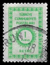 Turkey #O98 Used; 1k - Official stamp (1965)