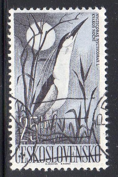 Czechoslovakia 1007 - CTO-H - Black-crowned Night Heron