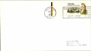 VINTAGE US SLOGAN CANCEL COVER WALLS SOUTH DAKOTA DIAMOND JUBILEE 1907 - 1982