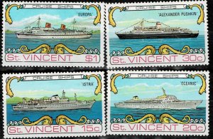 ST VINCENT 1974 CRUISE SHIPS  MNH