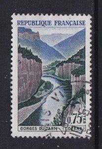 France  #1128 used 1965 Tarn Gorge 75c