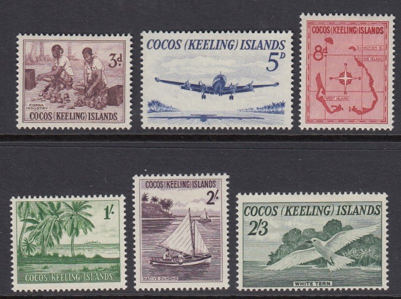 Cocos Islands 1-6 Island Scenes mint