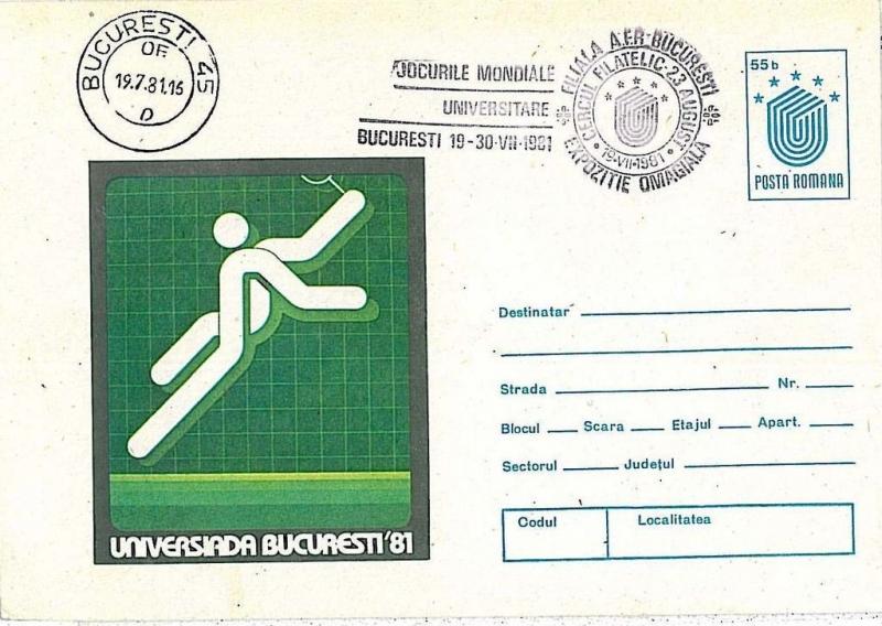 TENNIS -  POSTAL STATIONERY : YUGOSLAVIA 1981