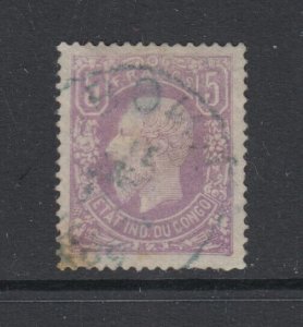 Belgian Congo, Scott 5, used, blue Boma cancel (small stain in corner)