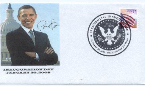 Obama Inaugural cover Noble Catalog number BHO-001