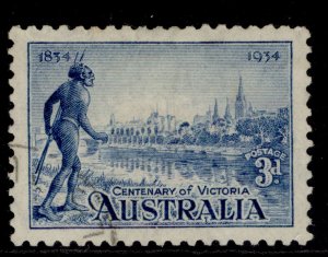 AUSTRALIA GV SG148, 3d blue, FINE USED.