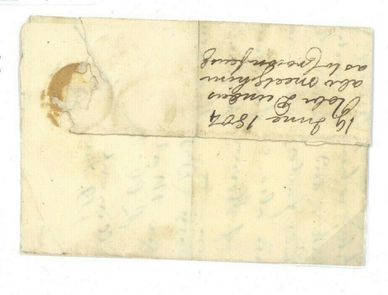 GB SCOTLAND Cover Edinburgh EARLY 1804 Timed Late Mail *5 O'CLOCK NIGHT*  91.4