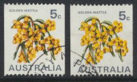 Australia  Sc# 439C Flowers Golden Wattle with paper variety Used see details 