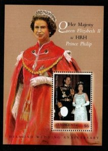 GRENADINES OF ST.VINCENT 2007 DIAMOND WEDDING OF QUEEN ELIZABETH II M/SHEET MNH