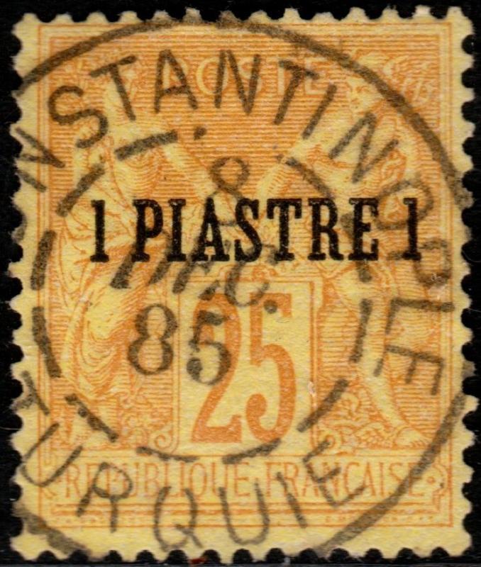 ✔️ FRENCH COLONIES LEVANT 1885 - CDS/SON CONSTANTINOPLE - YV. 1 (o) [201.1C10]