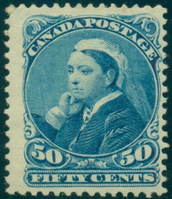 CANADA #47 50¢ deep blue, og, hinged, fresh & scarce,  Scott $475.00