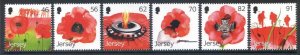 Jersey  2014 Remembrance Set SG1824/1829 Unmounted Mint