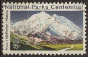 US 1454 (used) 15¢ National Parks: Mt. McKinley (1972)