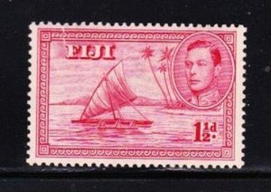 Album Treasures  Fiji Scott #  119  1 1/2p George VI Empty Canoe  Mint NH