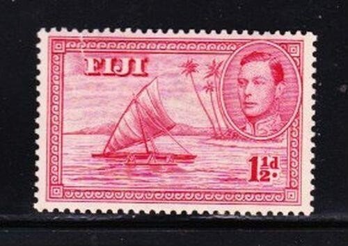 Album Treasures  Fiji Scott #  119  1 1/2p George VI Empty Canoe  Mint NH