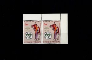 x St.Thomas Prince CORNER PAIR 1965 MNH UIT Sc#383 Mi#394 SG#443 Mf#379 Portugal