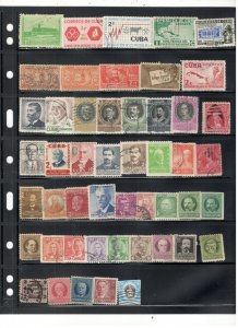 CUBA COLLECTION ON STOCK SHEET MINT/USED