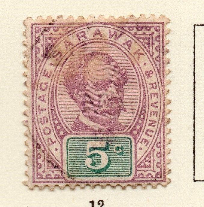 Sarawak 1888 Brooke Early Issue Fine Used 5c. 261283