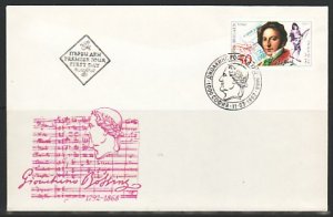 Bulgaria, Scott cat. 3672. Composer Rossini issue. First day cover.