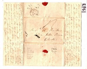 GB Cheshire Cover *Dee House* Chester Cross-written EL Letter 1836 EP61