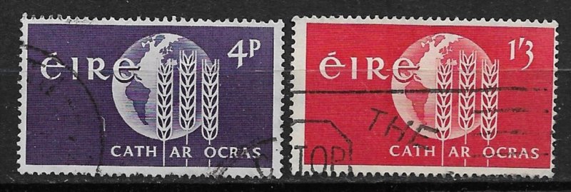 1963 Ireland 186-7 Freedom from Hunger Campaign C/S of 2 used