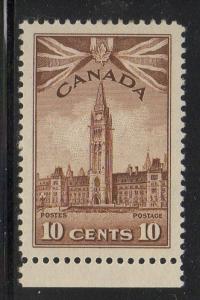 Canada Sc 257 1942 10c Parliament Tower  stamp mint