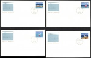 Canada Sc# 1063-1066 FDC set/4 (singles) 1985 10.03 Lighthouses