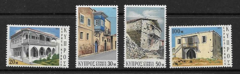 CYPRUS SG406/9 1973 TRADITIONAL ARCHITECTURE MNH
