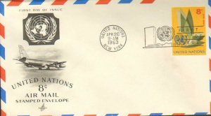 United Nations First Day Covers (7) ;  Various Subjects