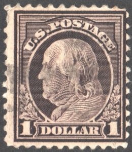 SC#518 $1.00 Franklin Single (1917) Used