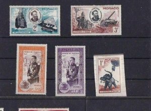 MONACO MOUNTED MINT AND USED STAMPS ON STOCK CARD REF 1078