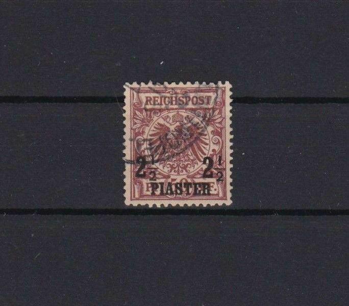 GERMAN P.O `s  IN TURKEY USED STAMP 2½pi ON 50pf LAKE  1889 CAT £170  REF 6750